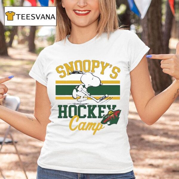 Snoopy S Wild Hockey Camp Minnesota Wild T Shirt