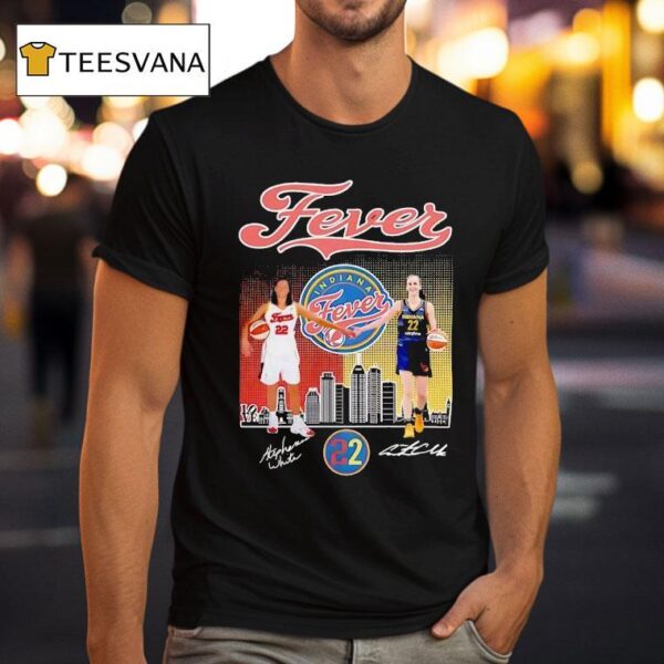 Stephanie White X Caitlin Clark Indiana Fever Basketball Signatures T Shirt