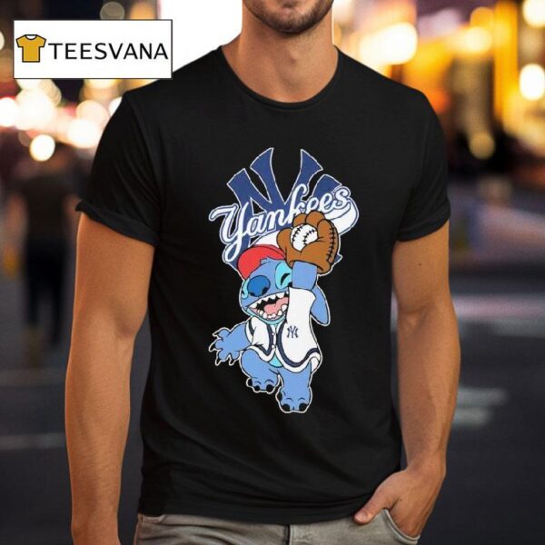 Stitch Fan New York Yankees T Shirt
