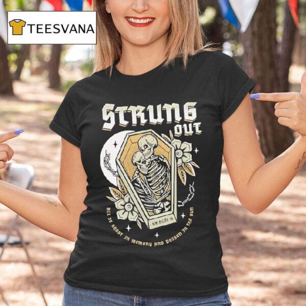 Strung Out Year Anniversary Tour Vampires In Simi Valley Ca Coffin Skeleton T Shirt
