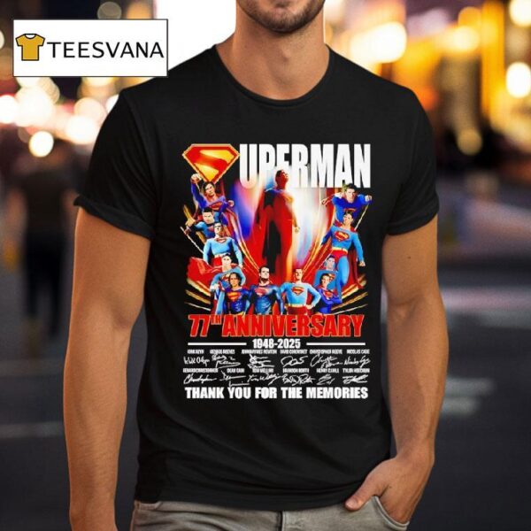 Superman Th Anniversary Signatures Thank You For The Memories T Shirt