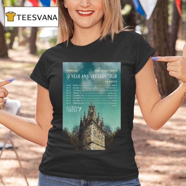 Temples Sun Structures Us Dates Year Anniversary Tour T Shirt