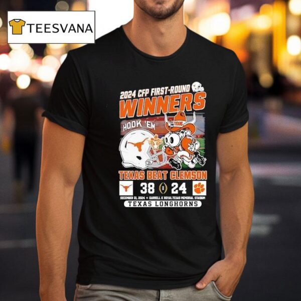 Texas Longhorns Cfp First Round Winner Beat Clemson Tigers T Shirt