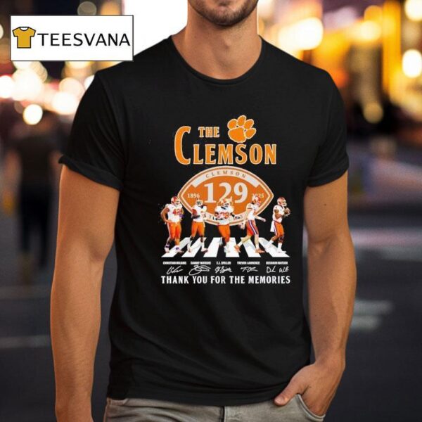 The Clemson Tigers Years Signature Thank You For The Memories T Shirt