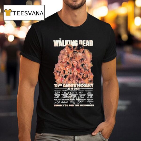 The Walking Dead Th Anniversary Thank You For The Memories Signatures T Shirt