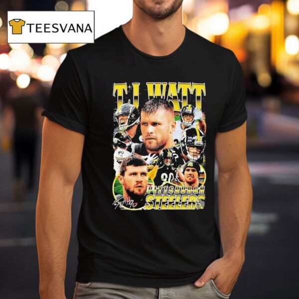Tj Watt Pittsburgh Slers Football Signature Graphic T Shirt