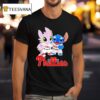 Toothless Night Fury And Stitch Philadelphia Phillies T Shirt