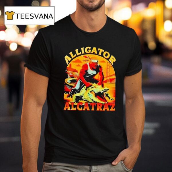 Trump Riding Alcatraz Alligator T Shirt