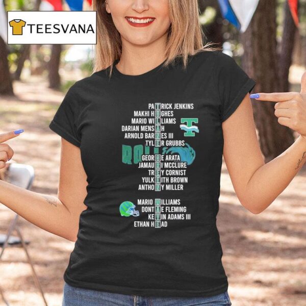 Tulane Green Wave All Names Of Legends Gasparill Bowl Champions T Shirt