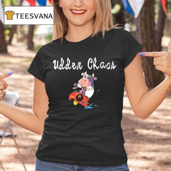 Udder Chaos Moo Moo Meadows Cow T Shirt