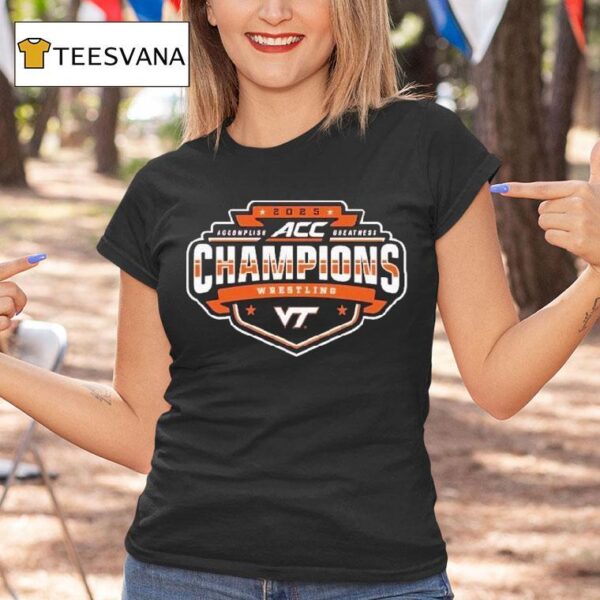 Virginia Tech Hokies Acc Wrestling Conference Tournament Champions T Shirt