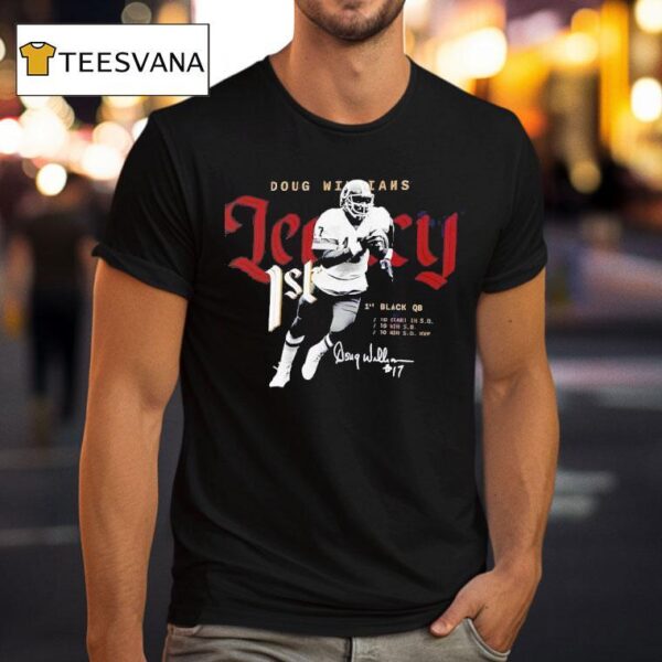 Washington Commanders Doug Williams Mitchell And Ness Black Legacy Graphic Two Sides T Shirt