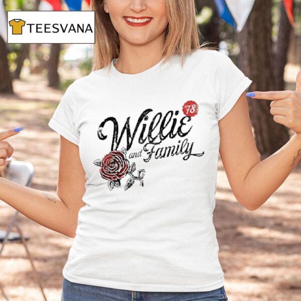 Willie Nelson Willie And Family Roses T Shirt