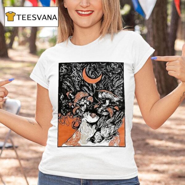 Wolfskulljack Mushroom Moon T Shirt