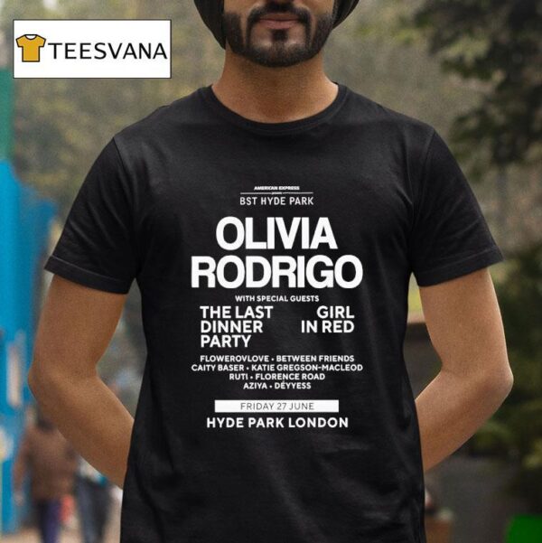 Bst Hyde Park Olivia Rodrigo T Shirt
