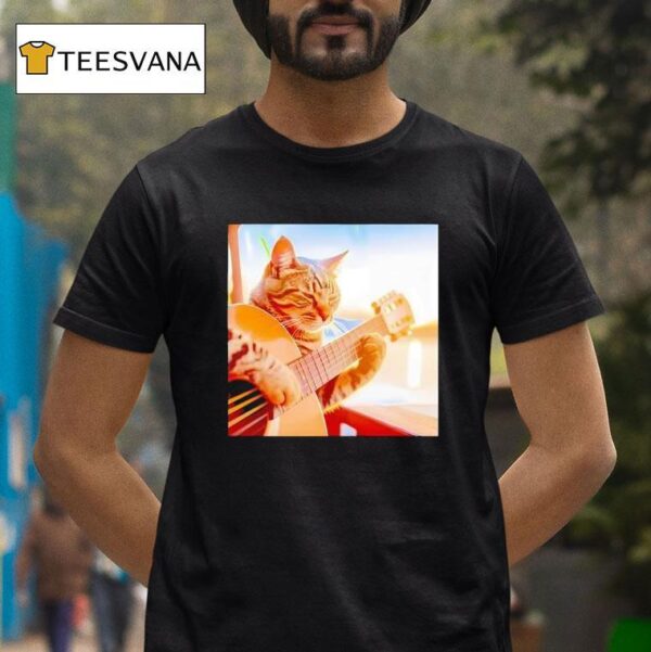 Acoustic Cat Guitar T Shirt