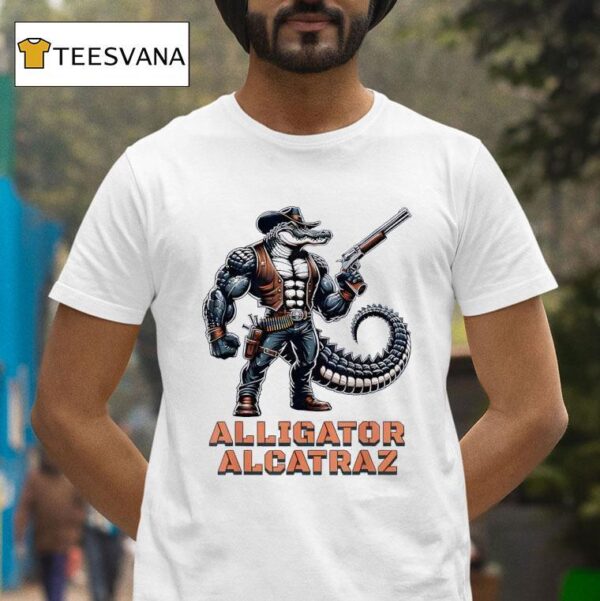 Alligator Alcatraz Cowboy Crocodile T Shirt