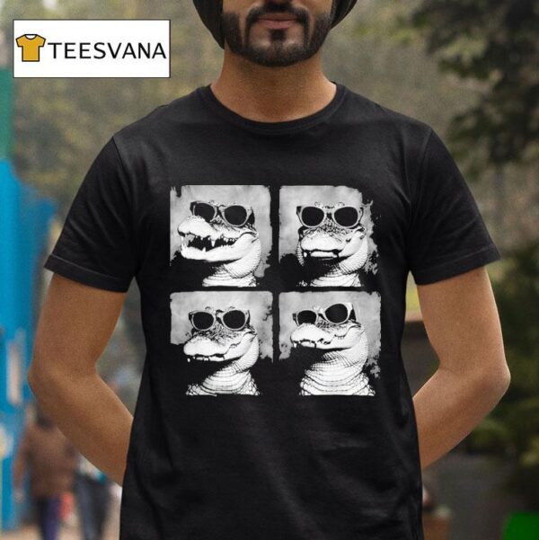 Alligator Alcatraz Crocodile In Sunglasses Quirky T Shirt