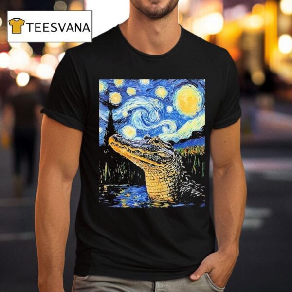 Alligator Alcatraz Van Gogh T Shirt