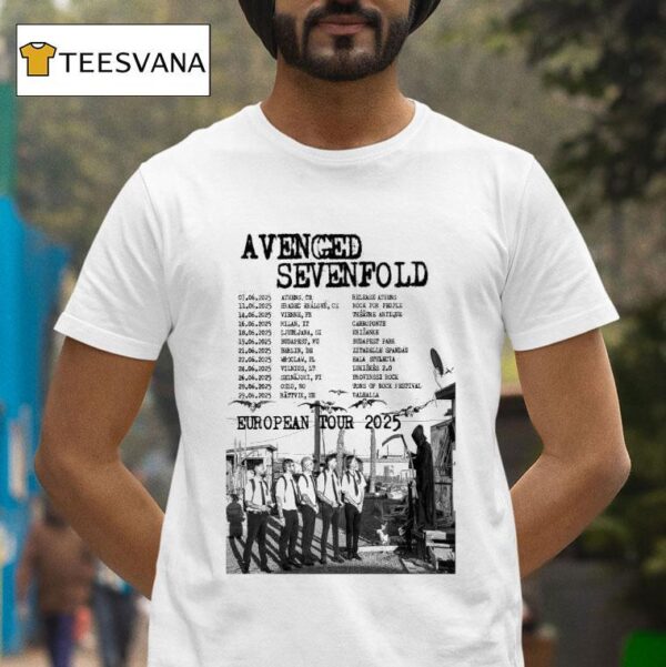 Avenged Sevenfold European Tour T Shirt