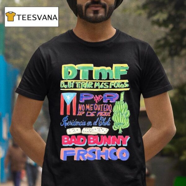 Bad Bunny Deb Tirar Ms Fotos Residencia Tour T Shirt