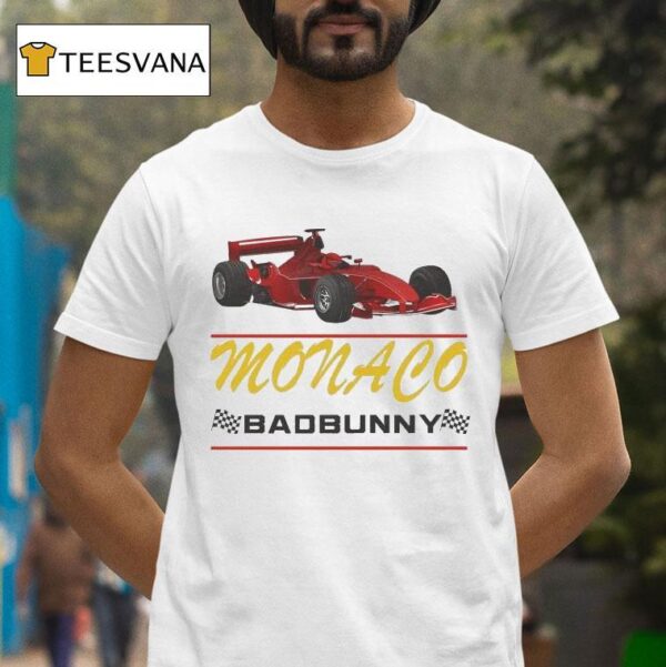 Bad Bunny Most Wanted Tour Monaco Race Car Dates T Shirt