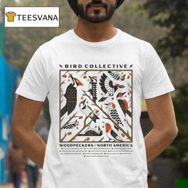 Bird Collective Woodpeckers Of North America T Shirt