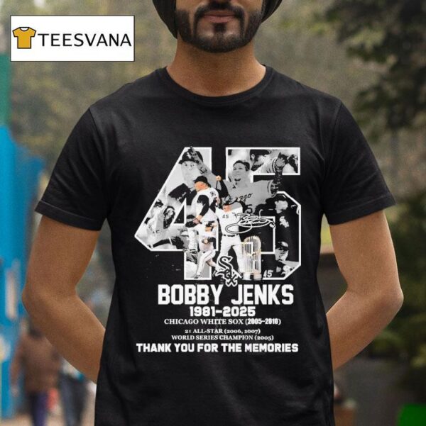 Bobby Jenks Chicago White Sox Thank You For The Memories Signature T Shirt