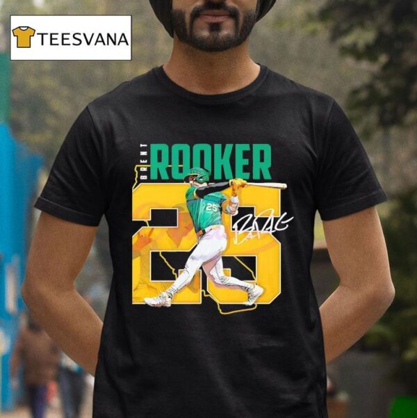 Brent Rooker Athletics Baseball Signature T Shirt