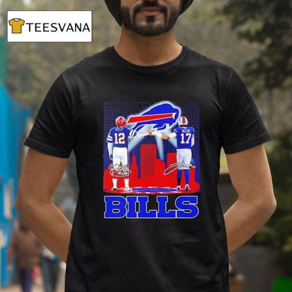Buffalo Bills Jim Kelly X Josh Allen Signature T Shirt