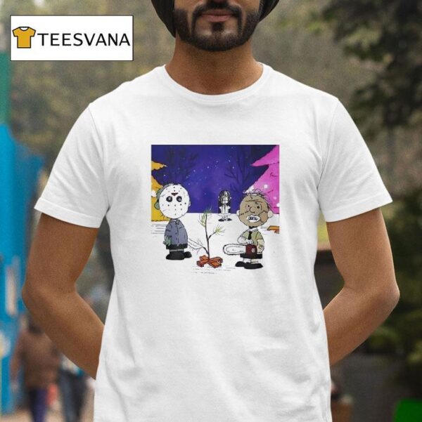 Charlie Brown Jason Voorhees Mask Horror Christmas T Shirt