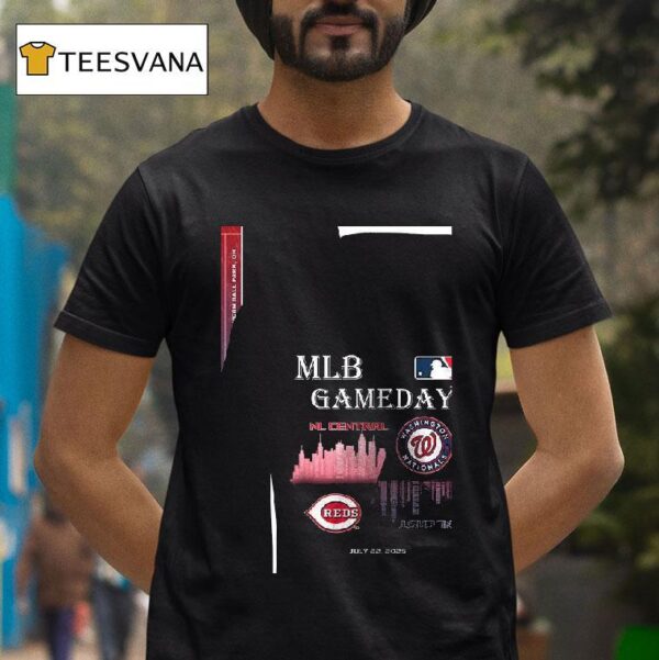 Cincinnati Reds Vs Washington Nationals Mlb Gameday Schedule Skyline City T Shirt