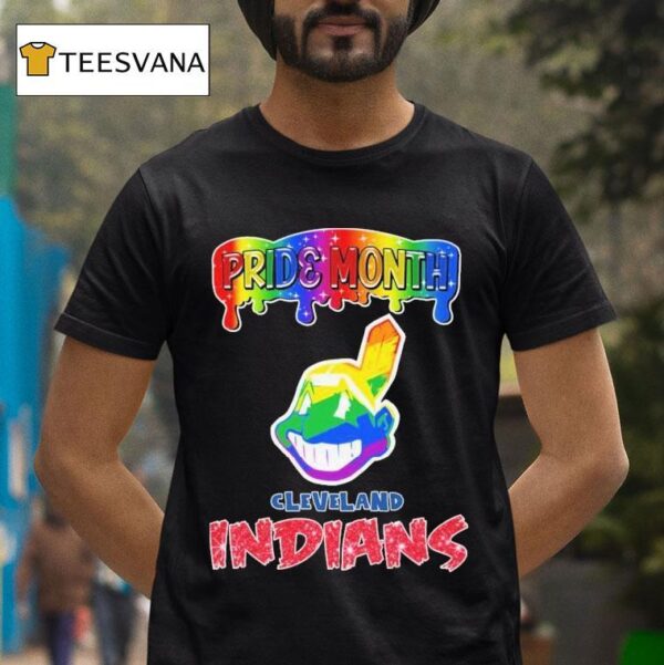 Cleveland Indians X Pride Month Logo T Shirt
