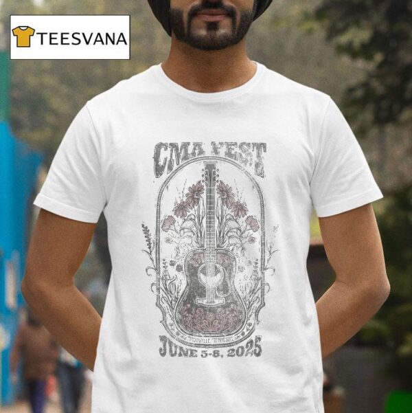 Cma Fest Folk Guitar June Nashville Tennessee T Shirt