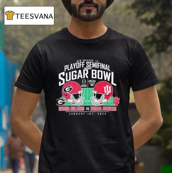 College Football Playoff Sugar Bowl Georgia Bulldogs Vs Indiana Hoosiers Matchup T Shirt