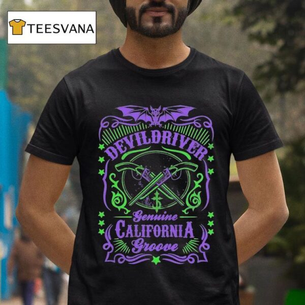 Devildriver Gemini California Groove Crossed Guns T Shirt