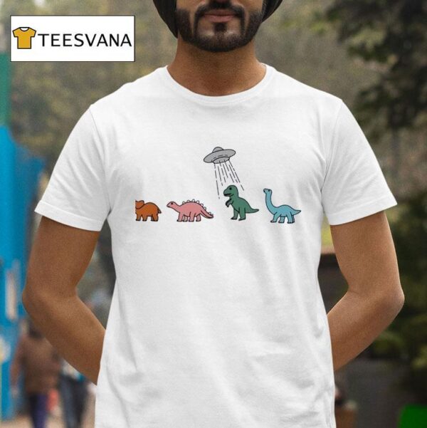 Dinosaur Alien Ufo T Shirt