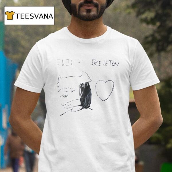 Evil F Skeleton Dog T Shirt