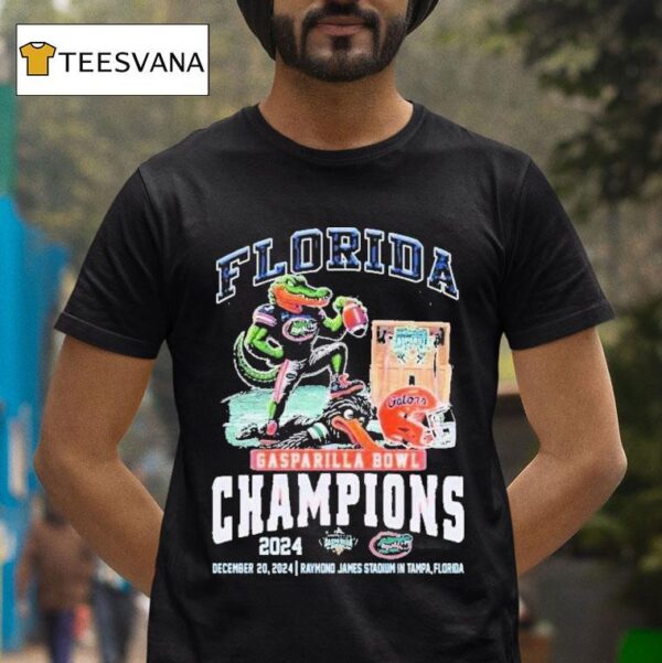 Florida Gators Gasparilla Bowl Champions Go Gators Dec Raymond James Stadium In Tampa Florida T Shirt