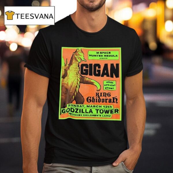 Gigan Tower Gigan Godzilla Tower Flyer T Shirt