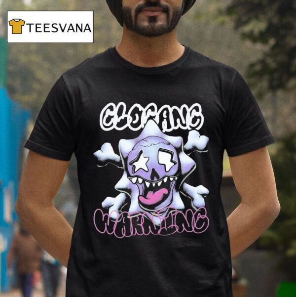 Glo Gang Warning Cross Boned T Shirt