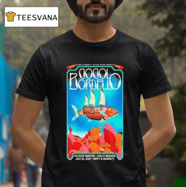Gogol Bordello Puzzled Panther July T Shirt
