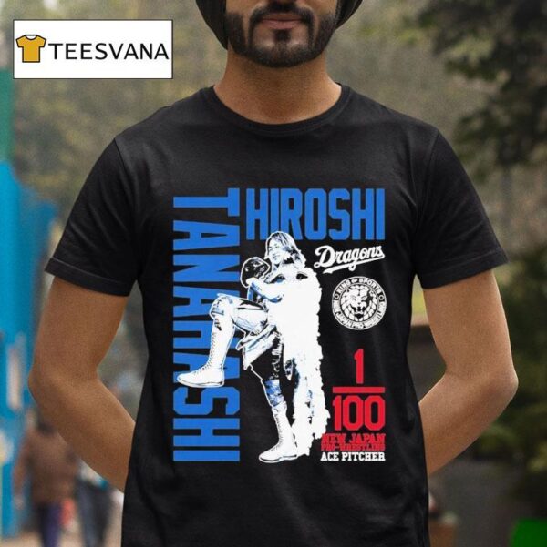 Hiroshi Tanahashi X Chunichi Dragons New Japan Pro Wrestling Ace Pitcher T Shirt