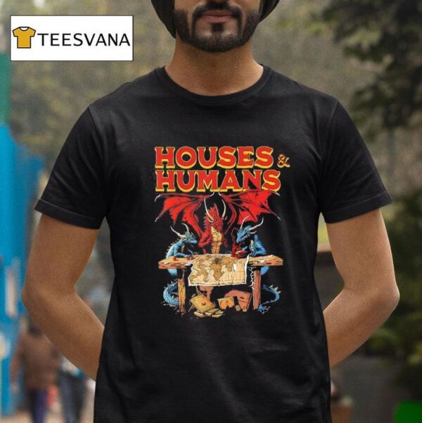 Houses And Humans Vintage Retro S Funny Gamer Gaming T Shirt