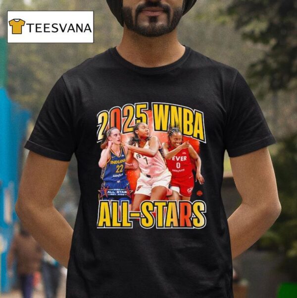 Indiana Fever Aliyah Boston Kelsey Mitchell And Caitlin Clark Stadium Essentials Black Wnba All Star Game T Shirt