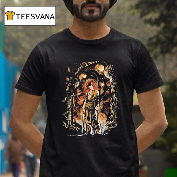 Indiana Jones And The Temple Of Doom Style Of Van Gogh S Starry Nigh T Shirt