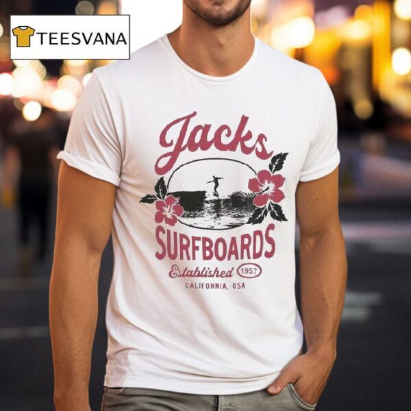 Jacks Surfboards Tip Toe Summer Series California Usa Est T Shirt