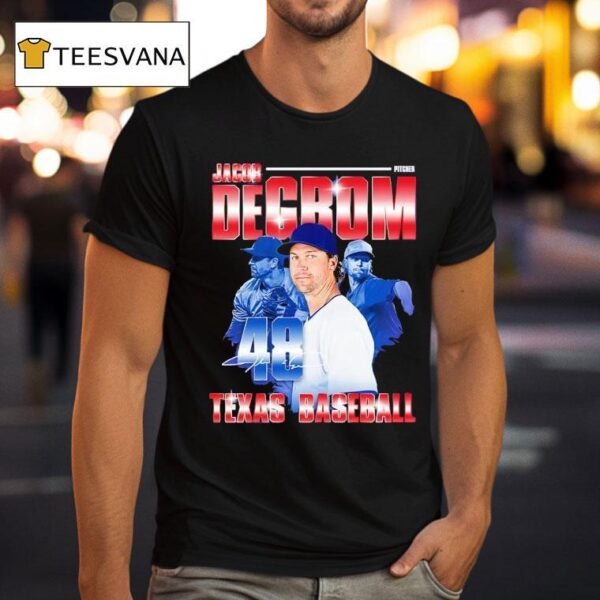 Jacob Degrom Texas Rangers Baseball Signature T Shirt