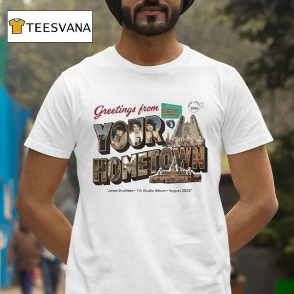 Jonas Brothers Greetings From Your Hometown Postcard Th Studio Album August T Shirt