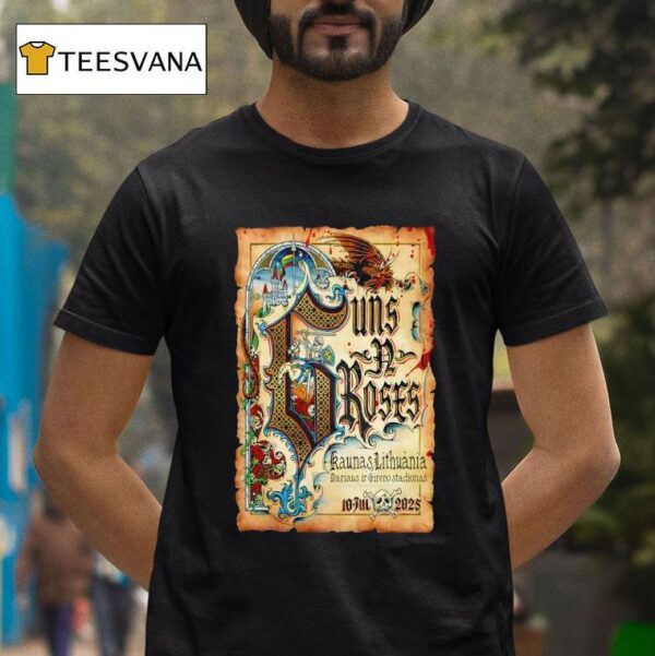 July Concert Guns N Roses Kaunas L T Shirt